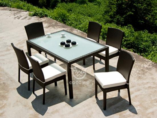 Woven Rattan Dining Set