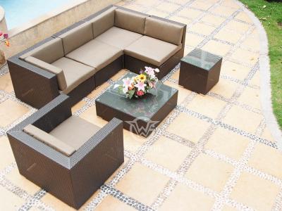 l shaped outdoor furniture sectional pe wicker sofa set