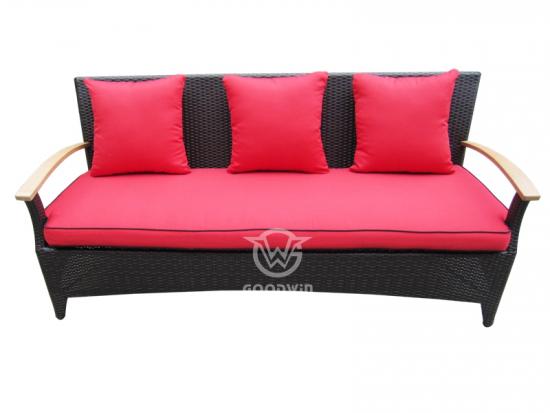 Rattan Teak Armrest Sofa Set