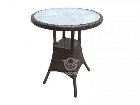 Round Rattan Dining Table