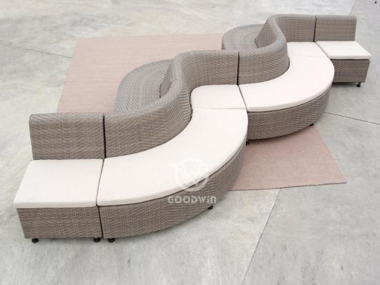 S Shape Rattan Combination Sofa Set