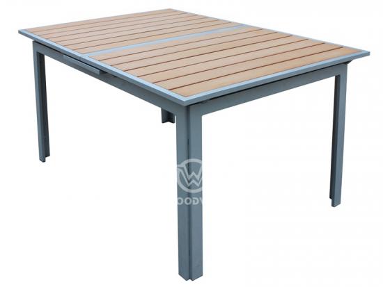 Patio Poly-wood Extendable Dining Table Set