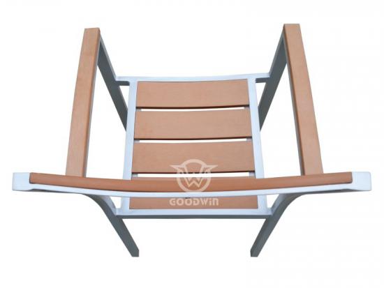 UV-resistant Aluminum Frame Poly-wood Dining Chair