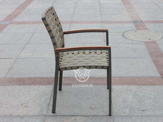 Outdoor Furniture Metal Frame With Webbing Chair