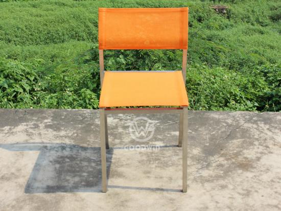 Stack-able Outdoor Textilene Dining Side Chair