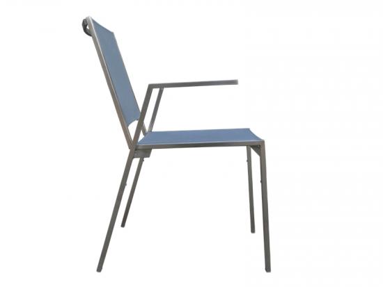  Stainless Steel Frame Textilene Dining Chair Outdoor