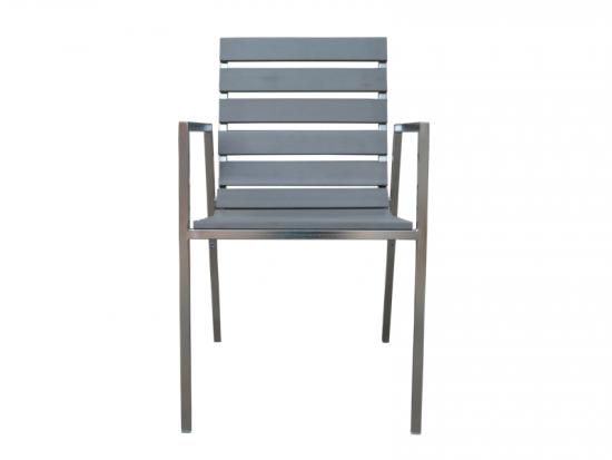 304 Stainless Steel Frame Ploy-wood Dining Chair