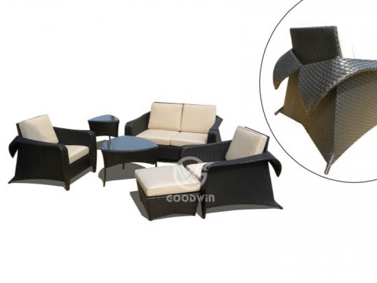 Outdoor Rattan Sofa Set With Cushions