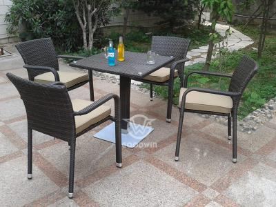 Outdoor Furniture Rattan Square Dining Table Set