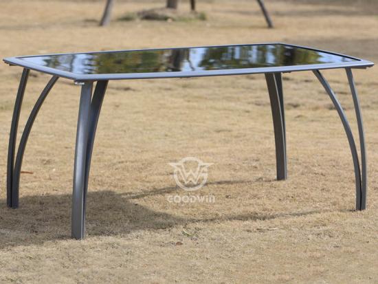 Weather-resistant Textilene Rectangle Dining Table Set