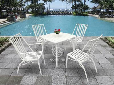 5 Pieces Aluminum Frame Dining Set For Outside