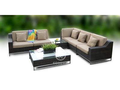 Save Space Design Hand Woven Synthetic Rattan Sofa Set