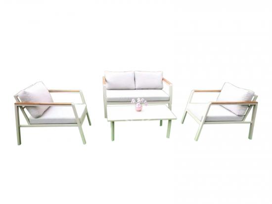 Garden Furniture Aluminum Frame Sofa Set With Cushions