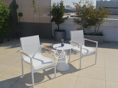 Lightweight Aluminum Frame Textilence Chairs Set