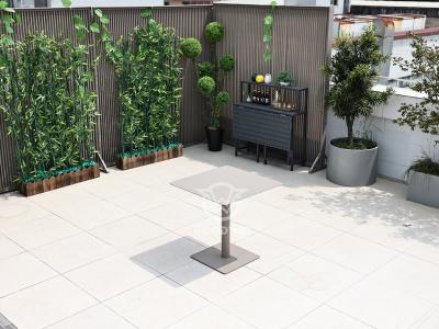 weatherproof aluminum frame square dining table set