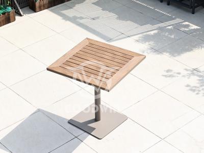 طقم طاولة طعام مربعة من 5 قطع بسطح من خشب الساج